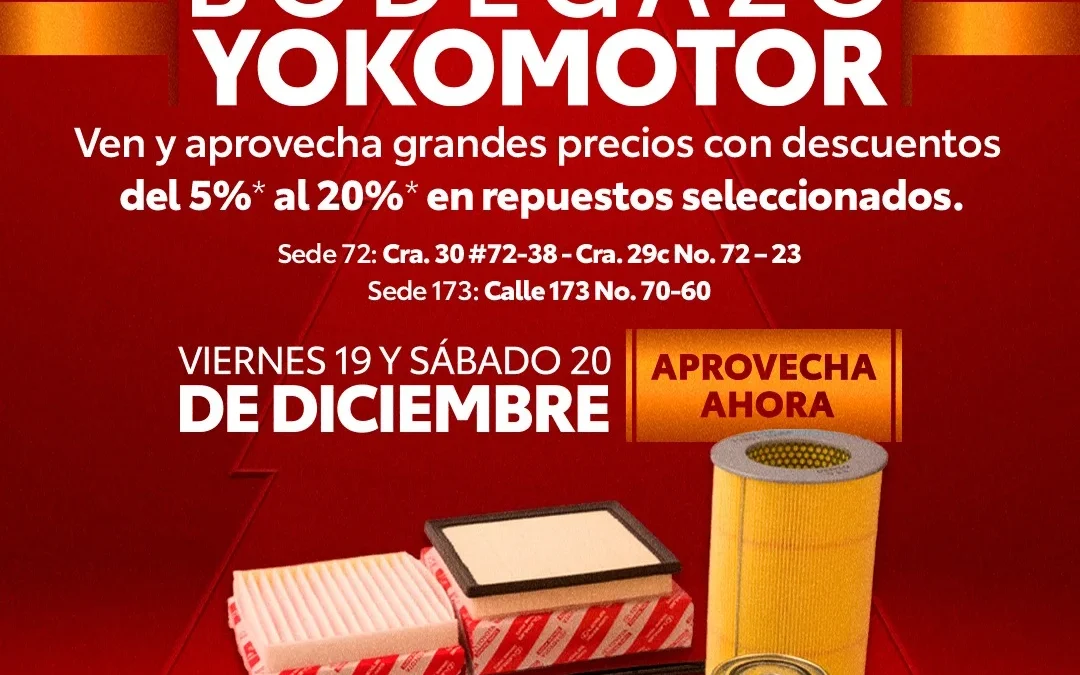 ¿BUSCAS REPUESTOS AL MEJOR PRECIO? BODEGAZO YOKOMOTOR