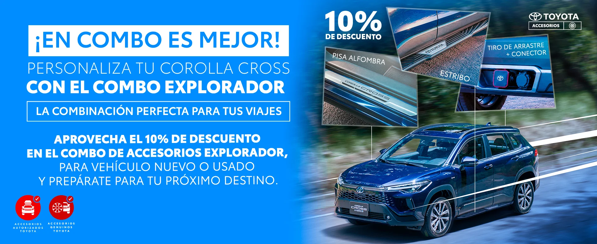 Combo de accesorios Toyota Corolla Cross